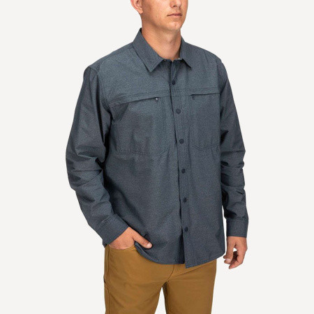 Рубашка Simms Prewett Stretch Woven LS Shirt (Мужской; S; Dark Moon)